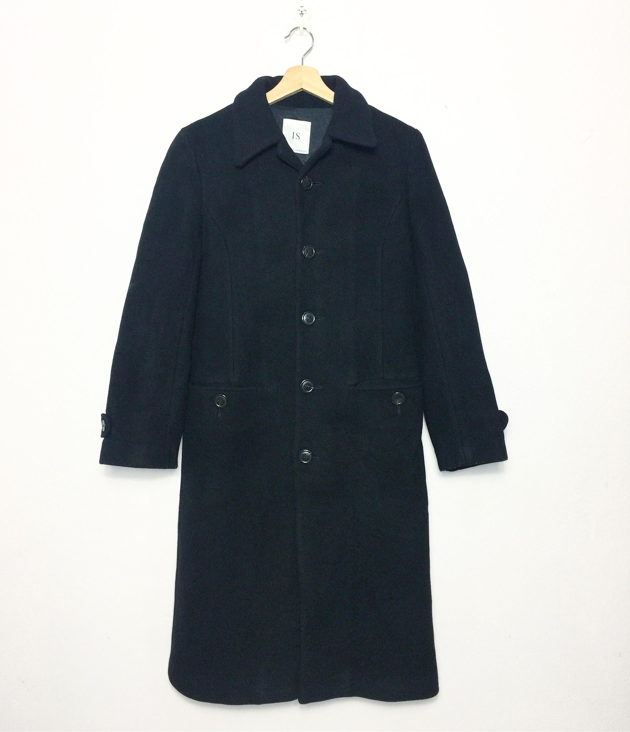 Image of Issey Miyake Sunao Kuwahara Is Wool Jacket Coat in Black, Men's (Size Small)