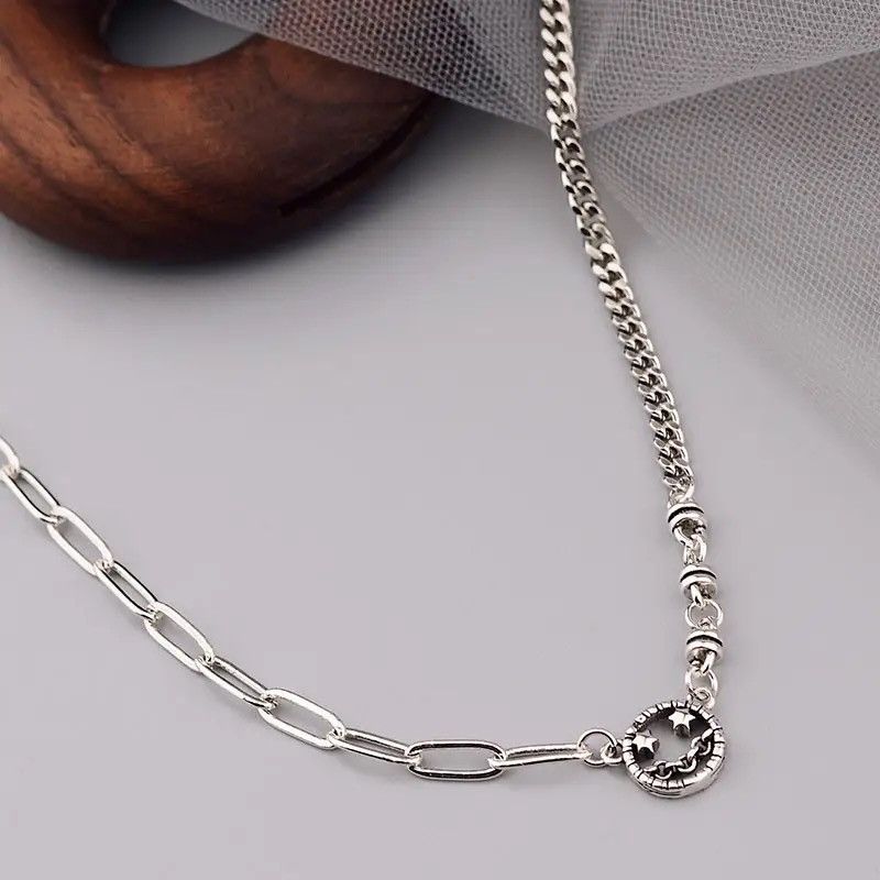Jewelry Creative Hollow Smile Face Necklace Size ONE SIZE - 2 Thumbnail