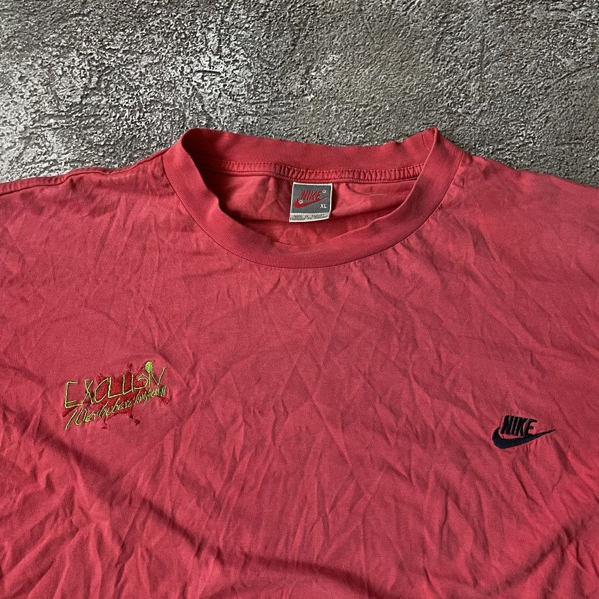Vintage Vintage 90s Nike Sun Faded Graphic Tee Streetwear Cropped XL Size US XL / EU 56 / 4 - 1 Thumbnail