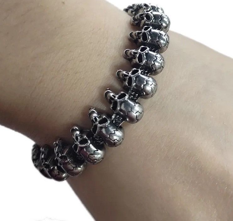 Jewelry Punk Long Skull Bracelets Size ONE SIZE - 5 Thumbnail