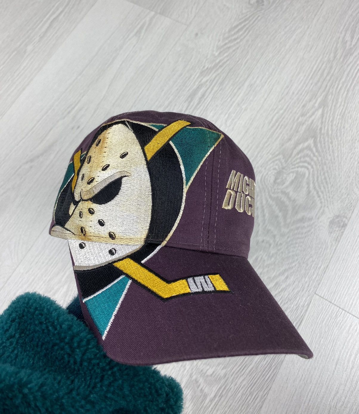 image of Starter x The Mighty Ducks Vintage The Mighty Ducks Nhl Cap Hat Sharks Kings in Turquoise, Men's