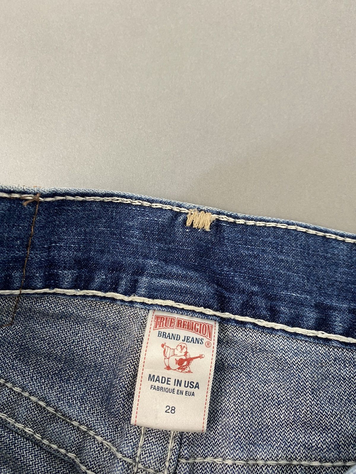 True Religion × Vintage True Religion vintage blue denim shorts thick stitching Y2K Size US 28 / EU 44 - 7 Thumbnail