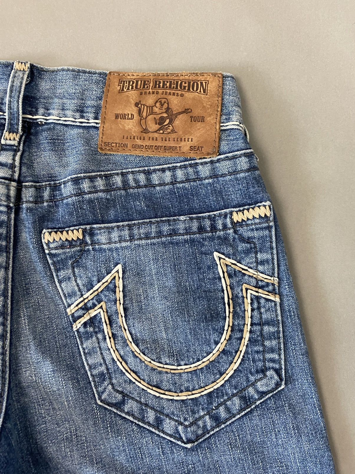 True Religion × Vintage True Religion vintage blue denim shorts thick stitching Y2K Size US 28 / EU 44 - 3 Thumbnail