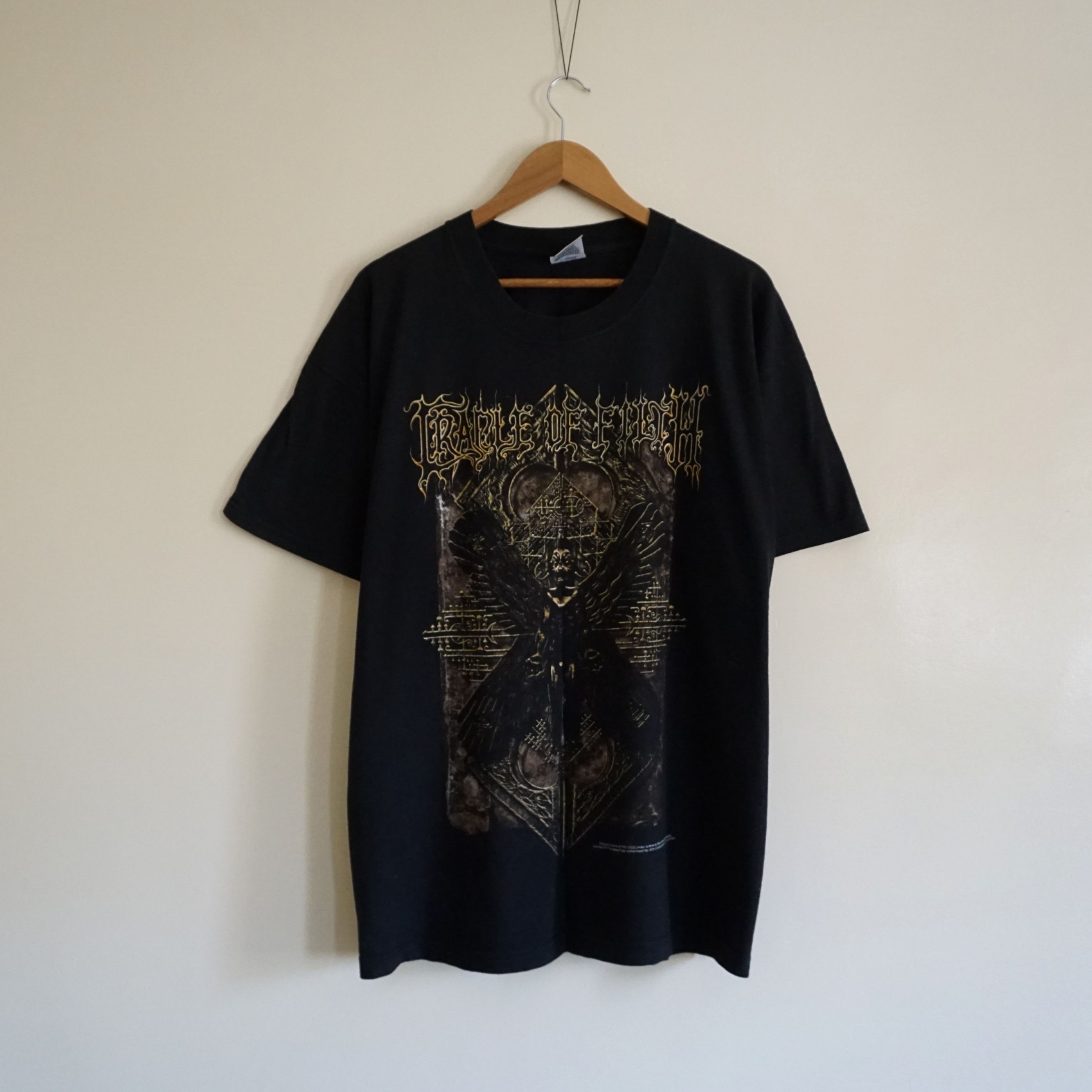 image of Band Tees x Made In USA Vintage Cradle Of Filth Official 2002 Live Bait For The Dead in Black (Size