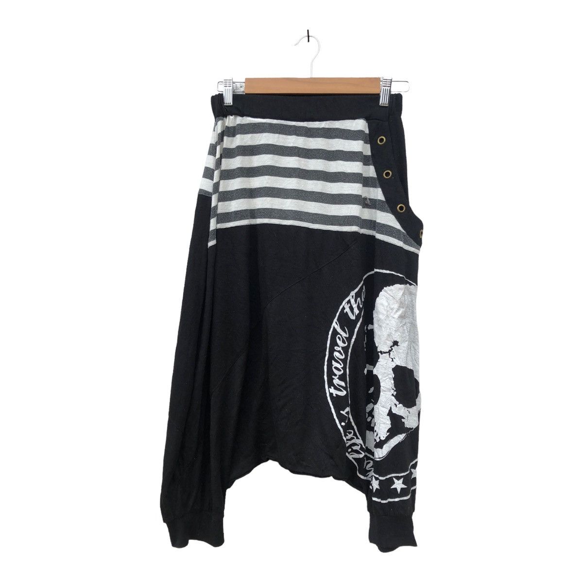 image of Seditionaries x Skulls Drop Crotch Pants Absolutely Bondage Punks Curve Pants in Black (Size 30)