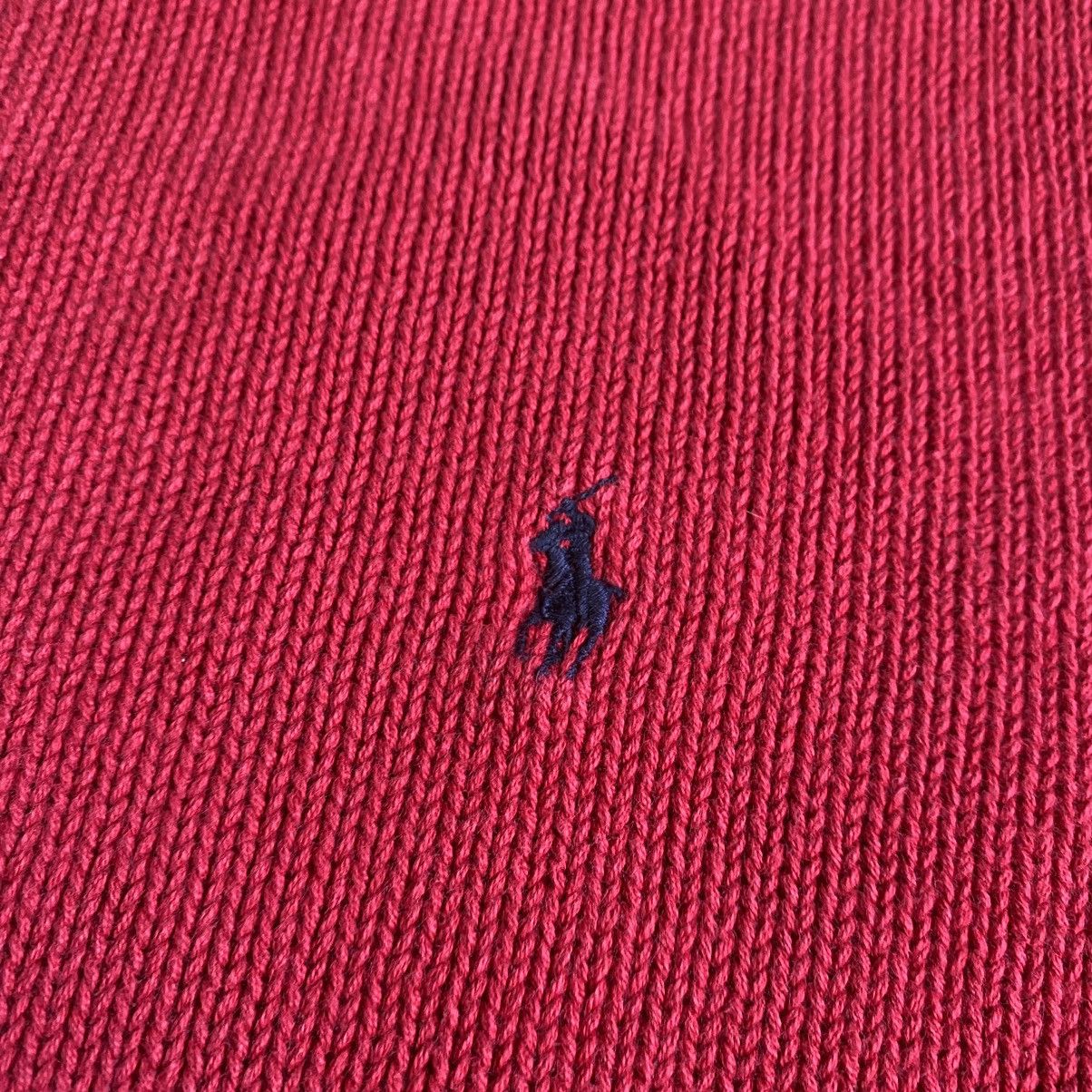 Polo Ralph Lauren Vintage 1990s Polo Ralph Lauren Basic Logo Knit Sweater Red Size US L / EU 52-54 / 3 - 3 Thumbnail
