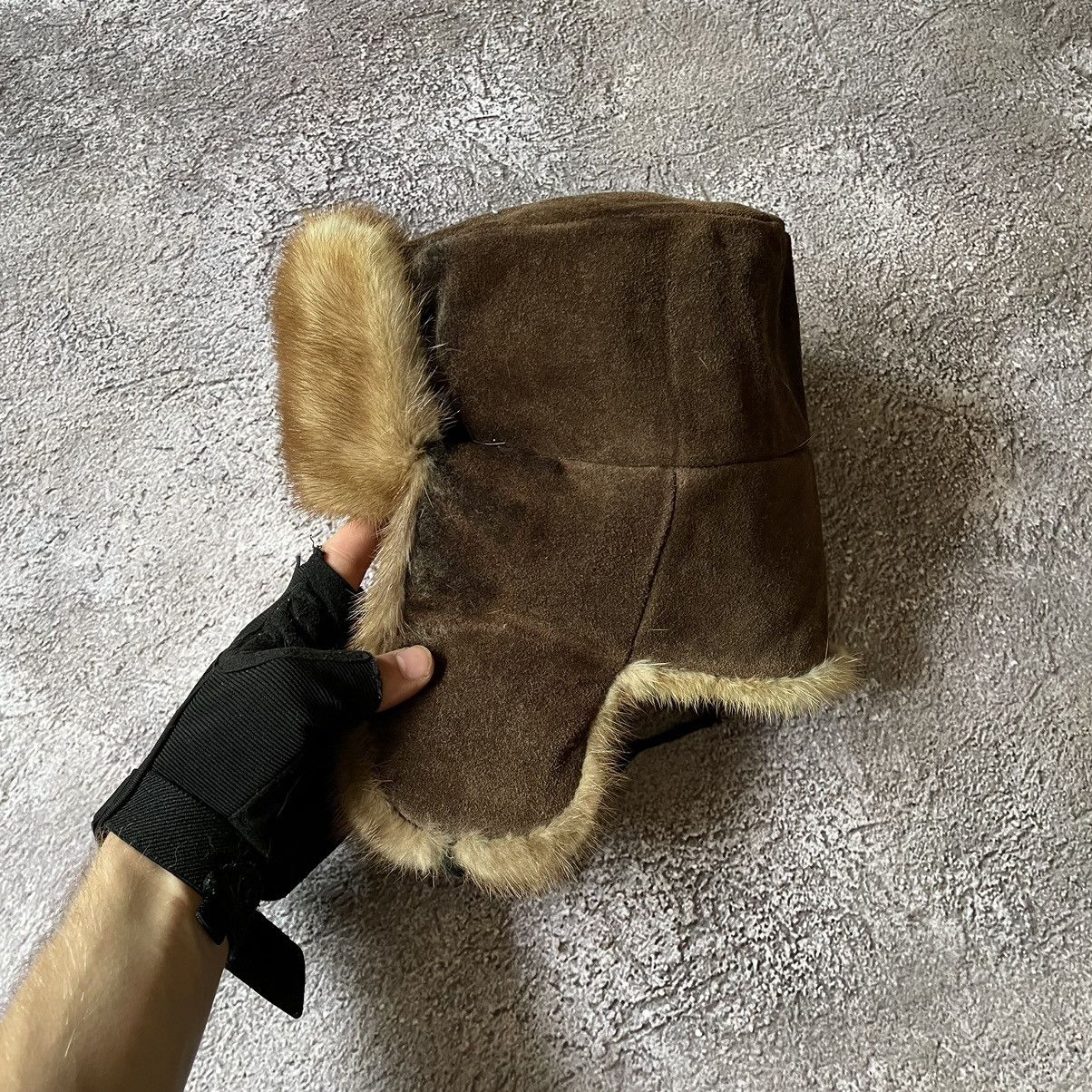 Vintage Vintage 90s Mohair Ushanka Beanie Hat Tan Grunge Washed OS Size ONE SIZE - 2 Thumbnail
