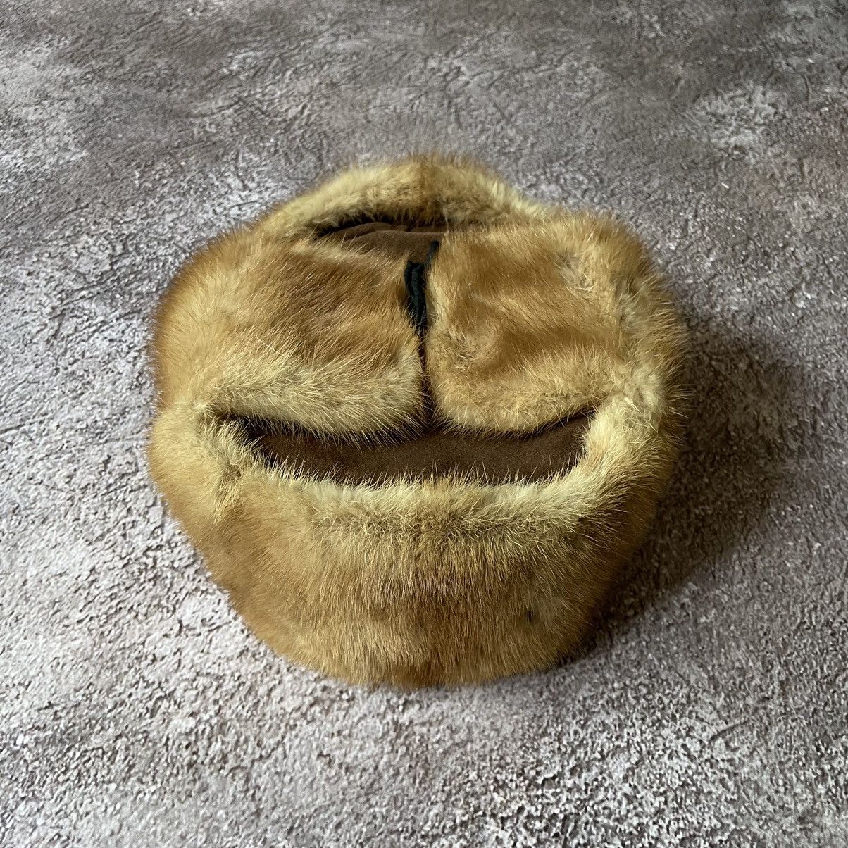 Vintage Vintage 90s Mohair Ushanka Beanie Hat Tan Grunge Washed OS Size ONE SIZE - 5 Thumbnail