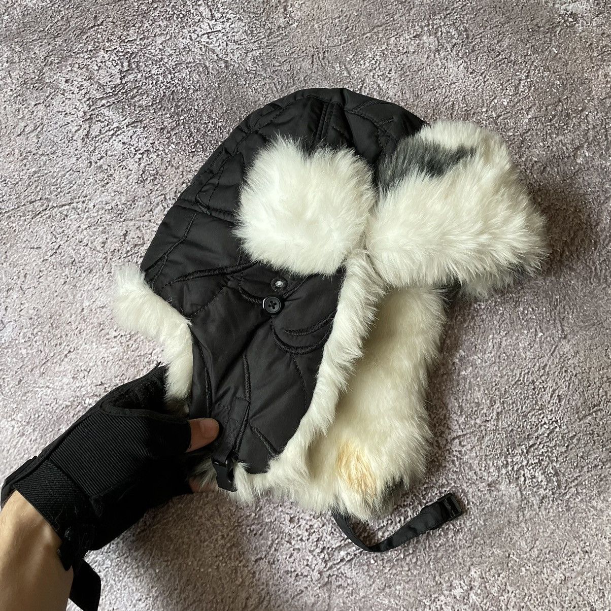 Vintage Vintage 90s Mohair Beanie Black White Grunge Alt Boxy OS Size ONE SIZE - 5 Thumbnail