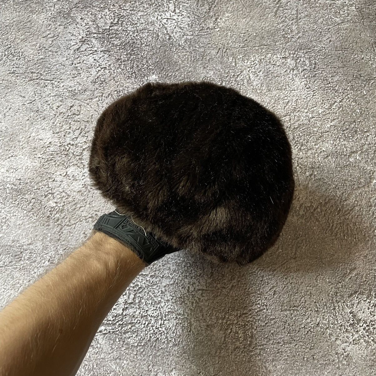 Vintage Vintage 90s Black Fuzzy Ushanka Beanie Hat Grunge Tapered OS Size ONE SIZE - 4 Thumbnail