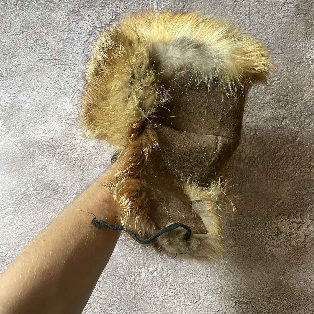 Vintage Vintage 90s Mohair Fur Ushanka Beanie Hat Tan Grunge Slim OS Size ONE SIZE - 1 Thumbnail