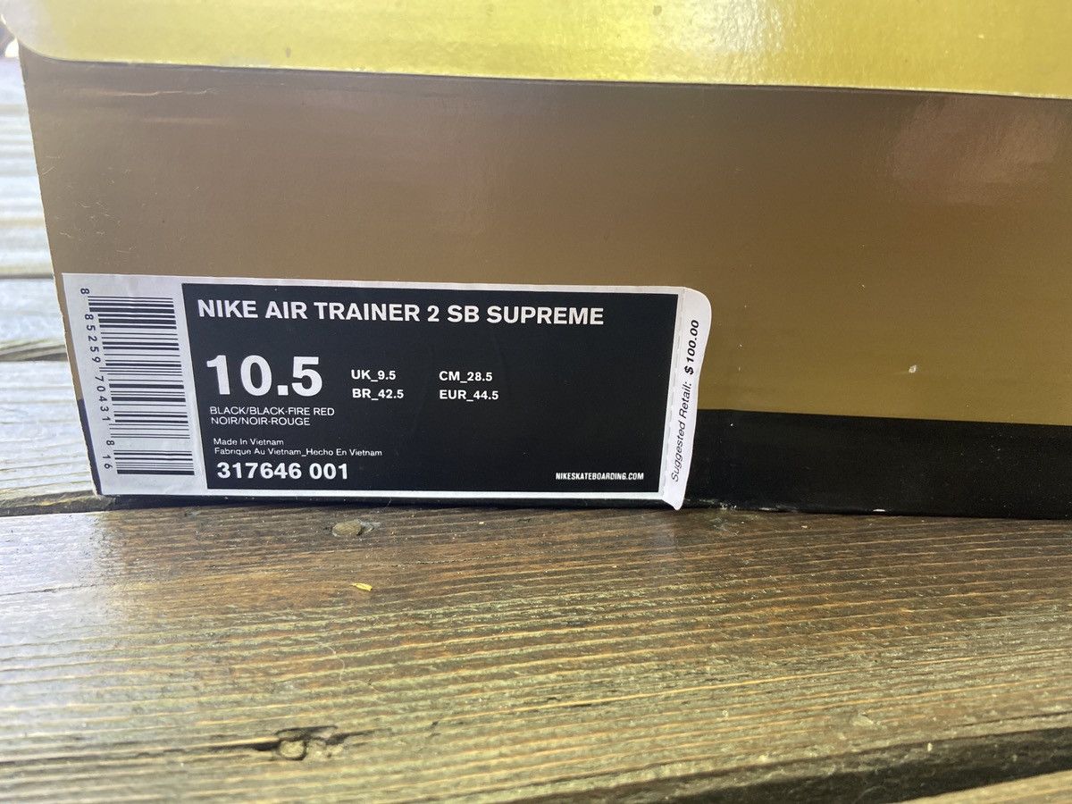 Nike × Supreme Nike Air Trainer 2 SB Supreme Size US 10.5 / EU 43-44 - 11 Thumbnail