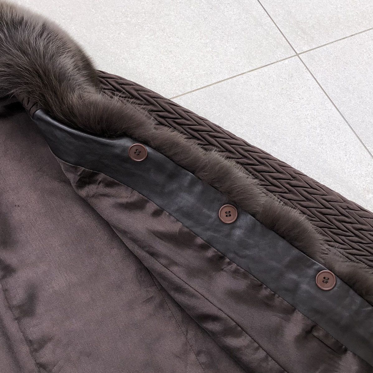 Japanese Brand Recent Piece Layered Goat Skin And Fox Fur Jacket Size L / US 10 / IT 46 - 11 Thumbnail
