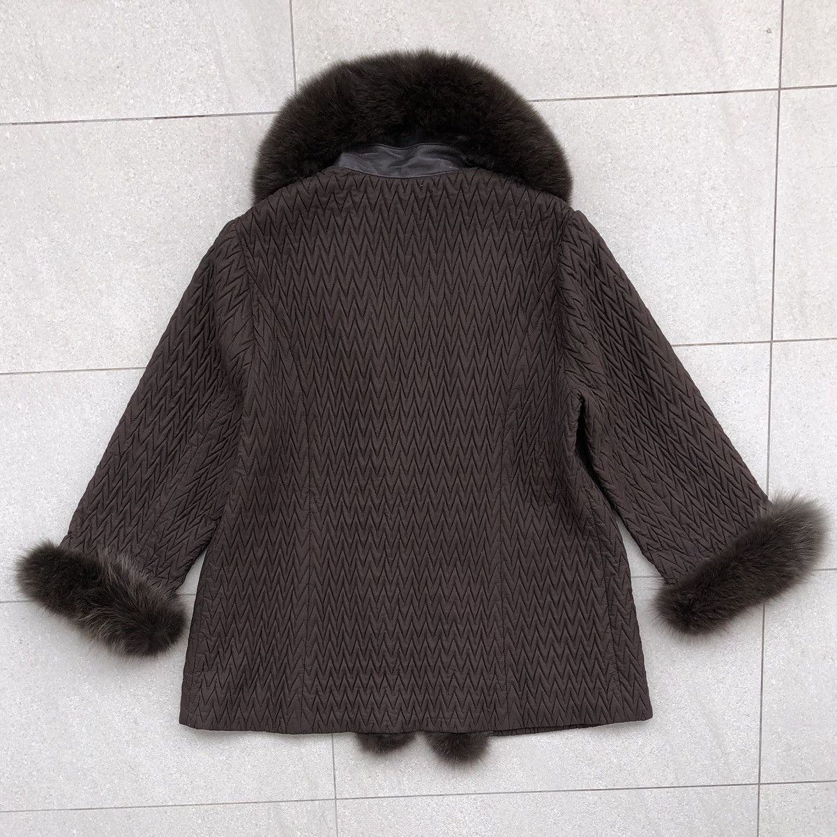 Japanese Brand Recent Piece Layered Goat Skin And Fox Fur Jacket Size L / US 10 / IT 46 - 3 Thumbnail
