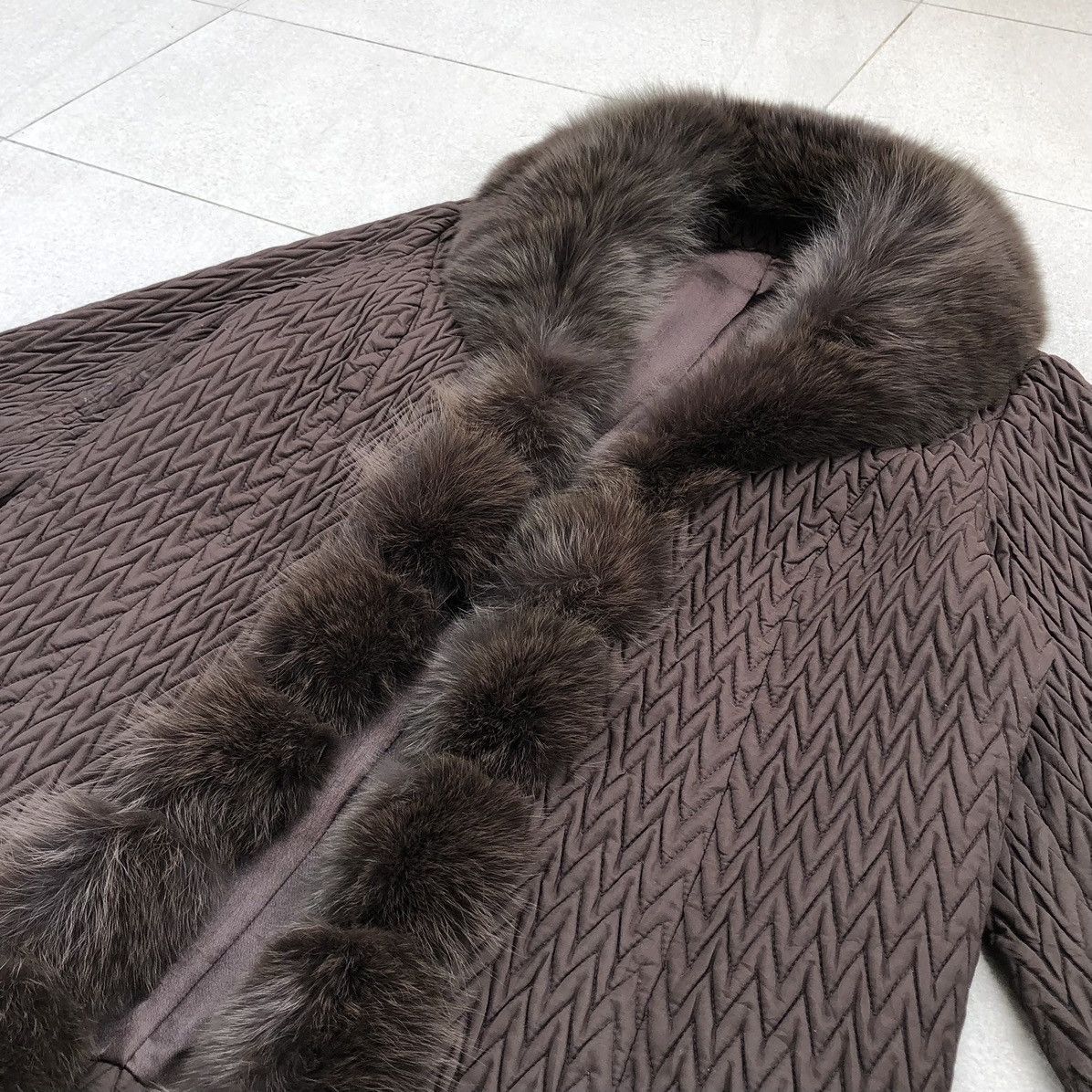 Japanese Brand Recent Piece Layered Goat Skin And Fox Fur Jacket Size L / US 10 / IT 46 - 4 Thumbnail