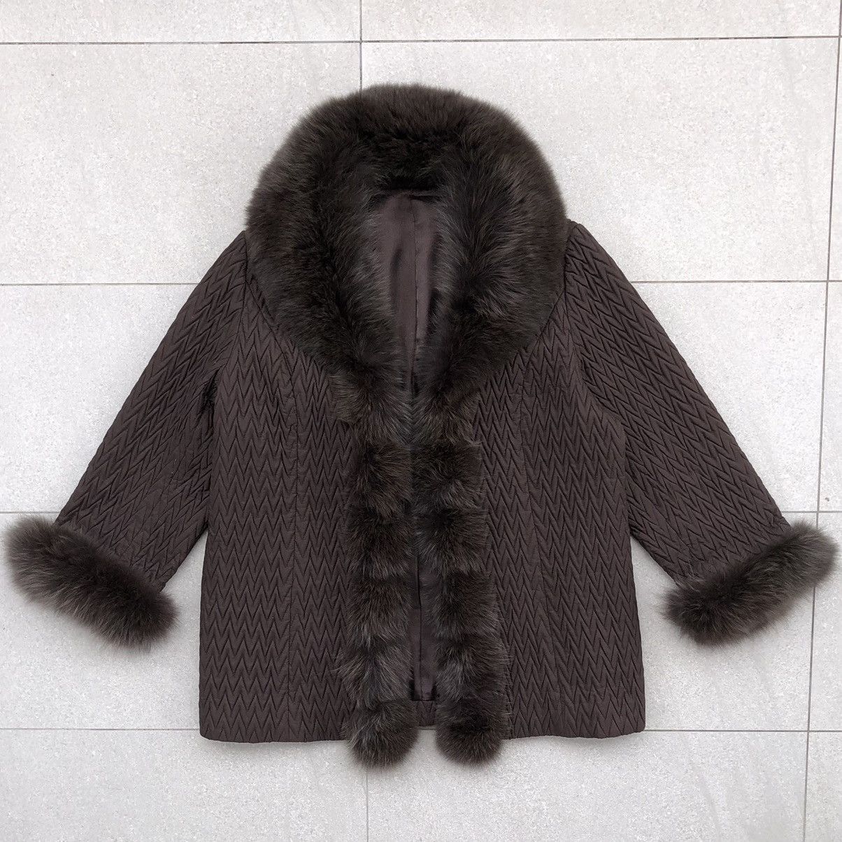 Japanese Brand Recent Piece Layered Goat Skin And Fox Fur Jacket Size L / US 10 / IT 46 - 8 Thumbnail