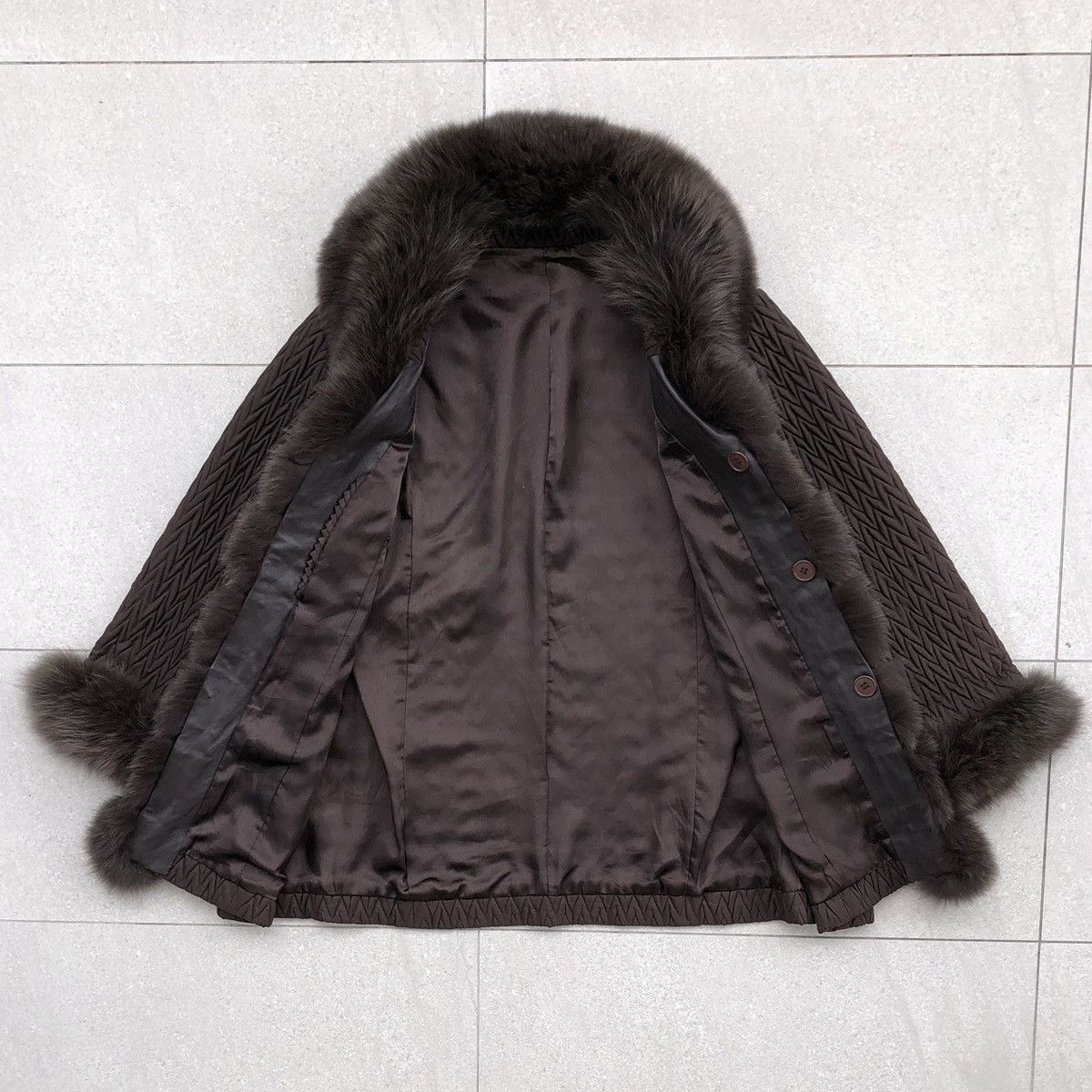 Japanese Brand Recent Piece Layered Goat Skin And Fox Fur Jacket Size L / US 10 / IT 46 - 10 Thumbnail