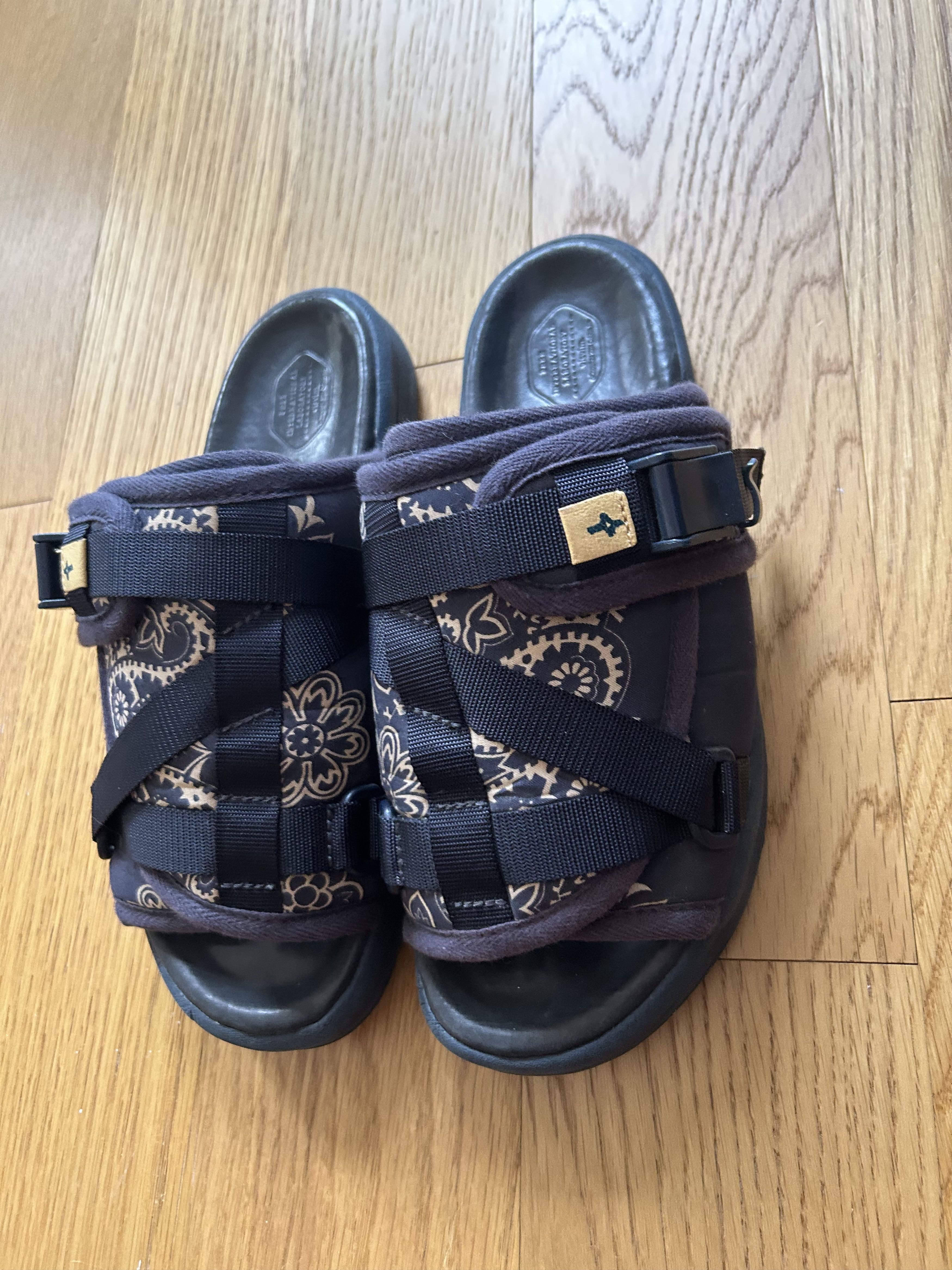 Visvim Christo Sandal ss16 I.C.T. Blue Paisley/Bandana | Grailed
