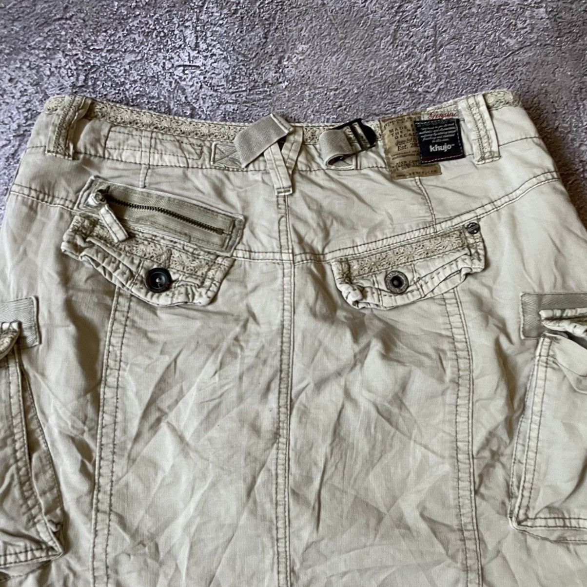 Vintage Vintage 90s Khujo Cargo Skirt Baggy Pocket Streetwear 36 Size 26" / US 2 / IT 38 - 8 Thumbnail