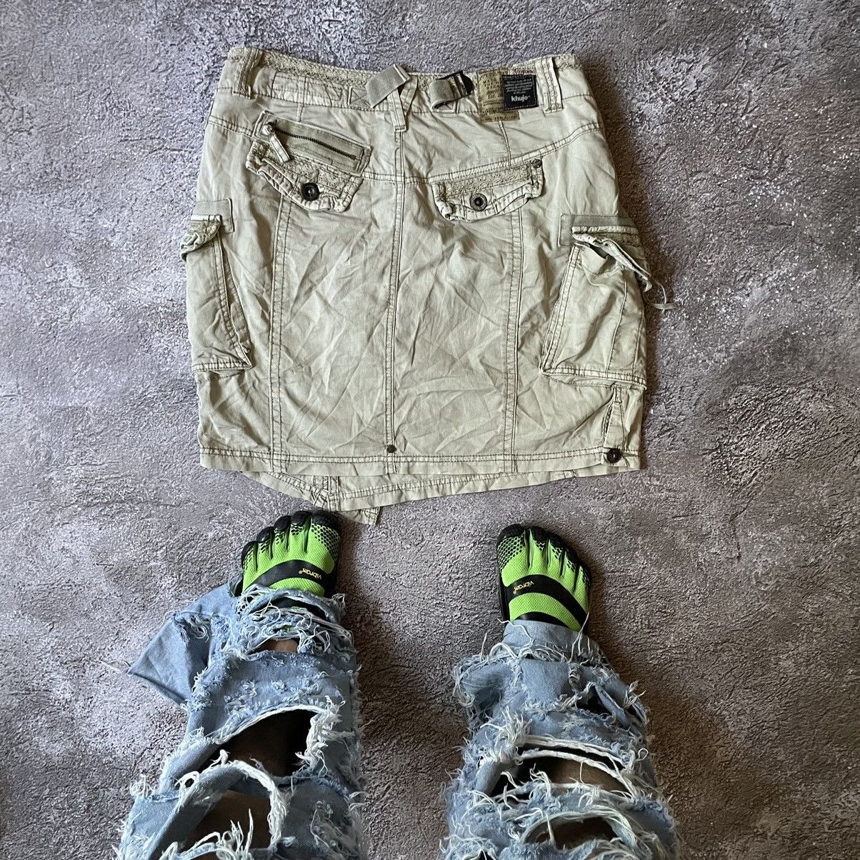 Vintage Vintage 90s Khujo Cargo Skirt Baggy Pocket Streetwear 36 Size 26" / US 2 / IT 38 - 7 Thumbnail