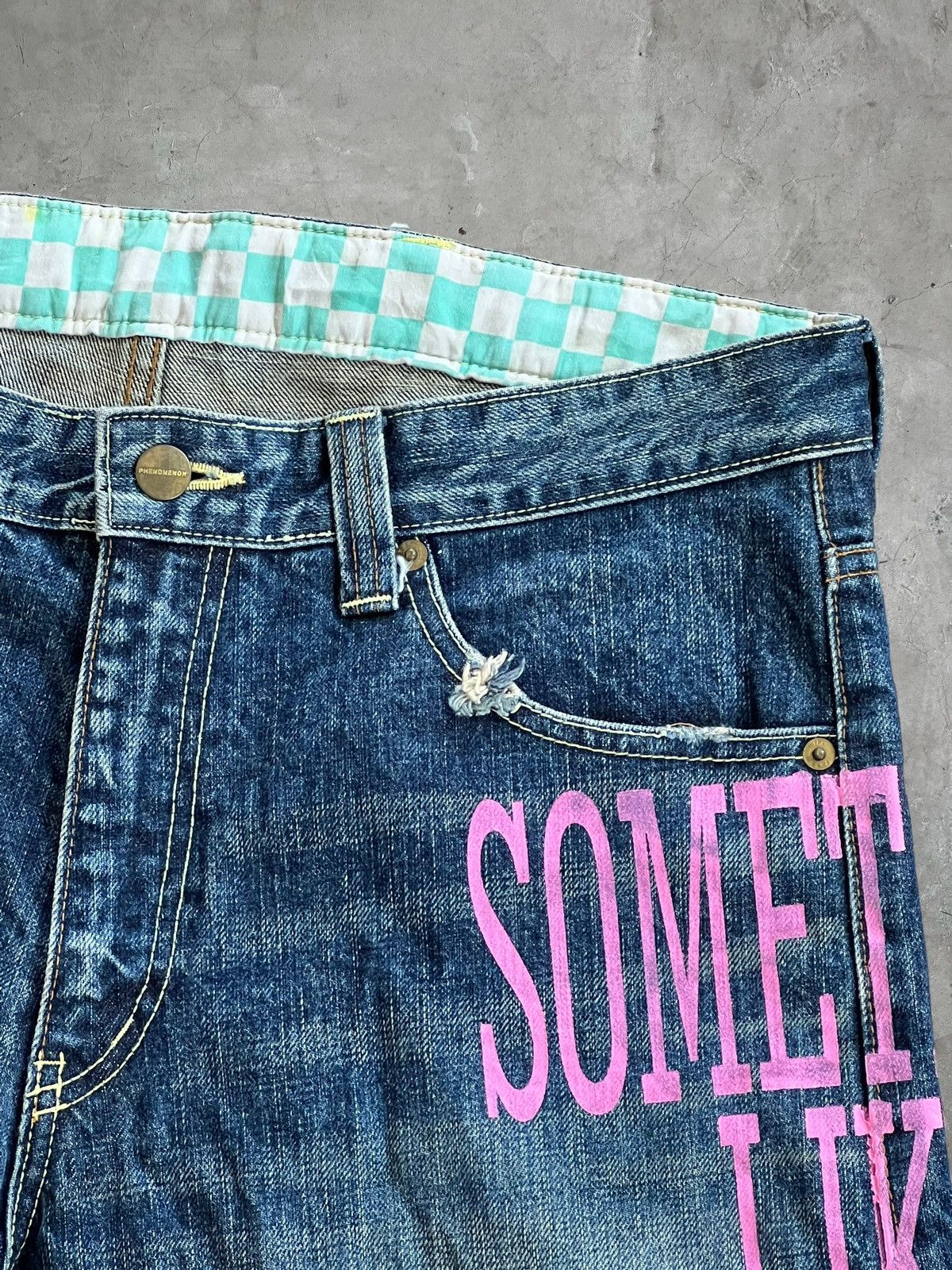 PHENOMENON SS/07 “Something Like A Phenomenon” Denim Shorts Size US 33 - 5 Thumbnail