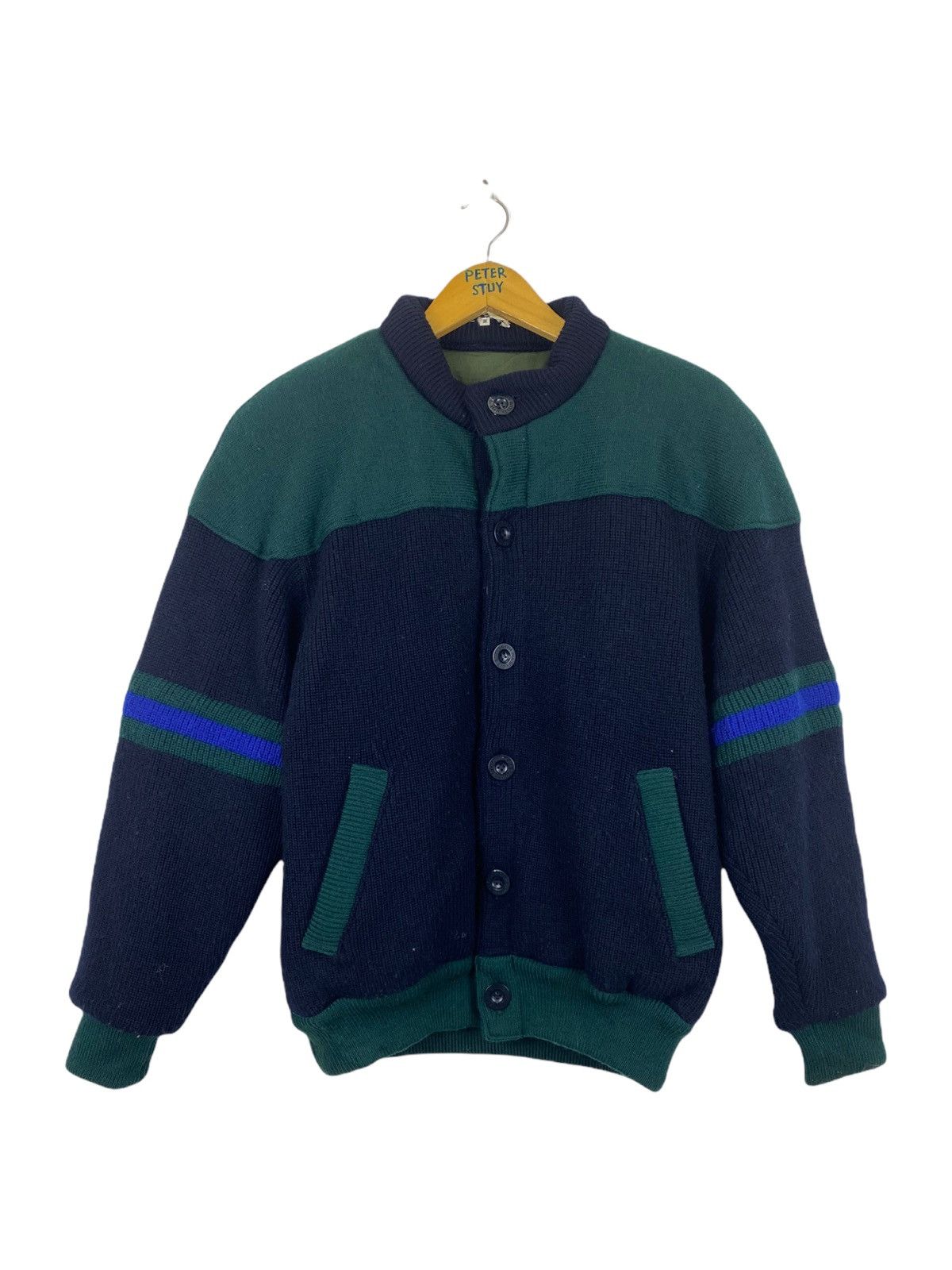 Japanese Brand × Vintage 🔥VINTAGE 80’s PIA SPORTS KNITWOOL JACKET Size US L / EU 52-54 / 3 - 1 Thumbnail