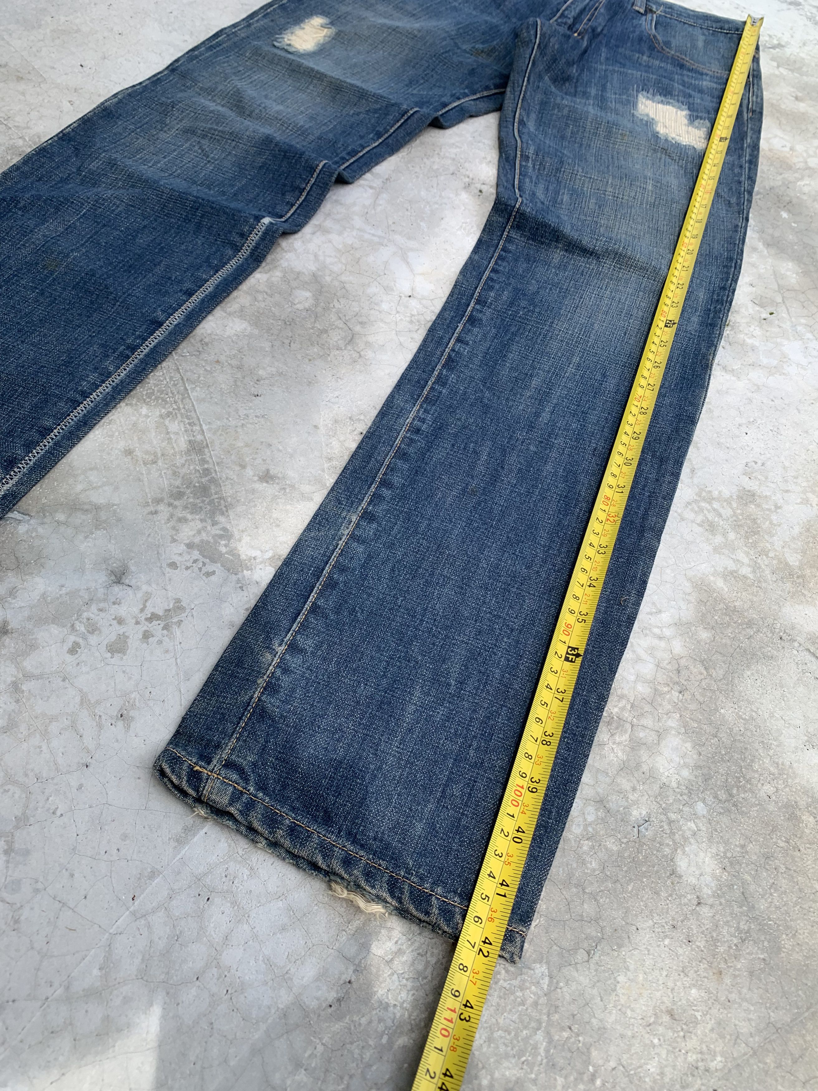 Japanese Brand Vintage Whereabouts Light Distressed Boro Denim Jeans Size US 30 / EU 46 - 9 Thumbnail