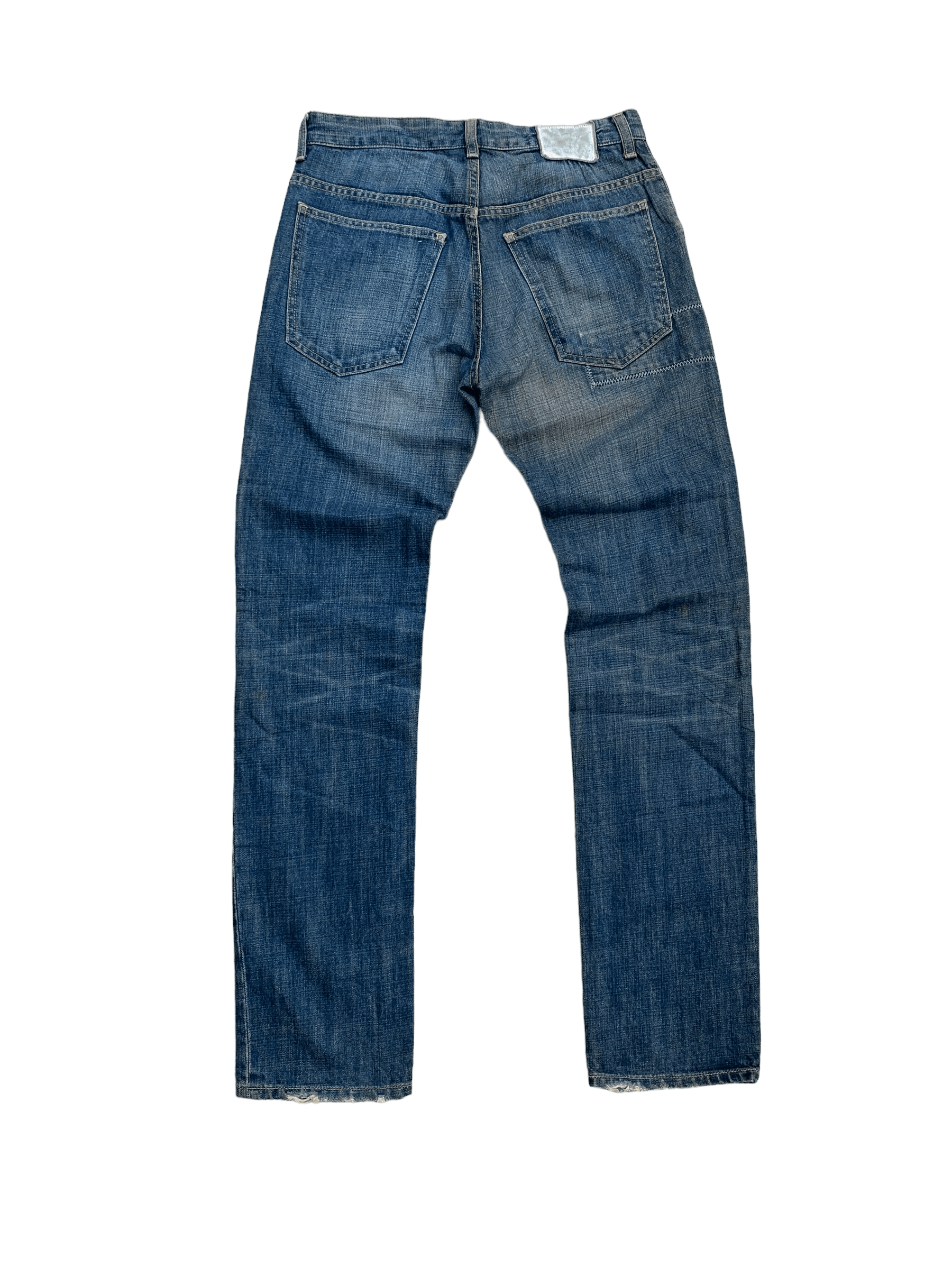 Japanese Brand Vintage Whereabouts Light Distressed Boro Denim Jeans Size US 30 / EU 46 - 2 Thumbnail