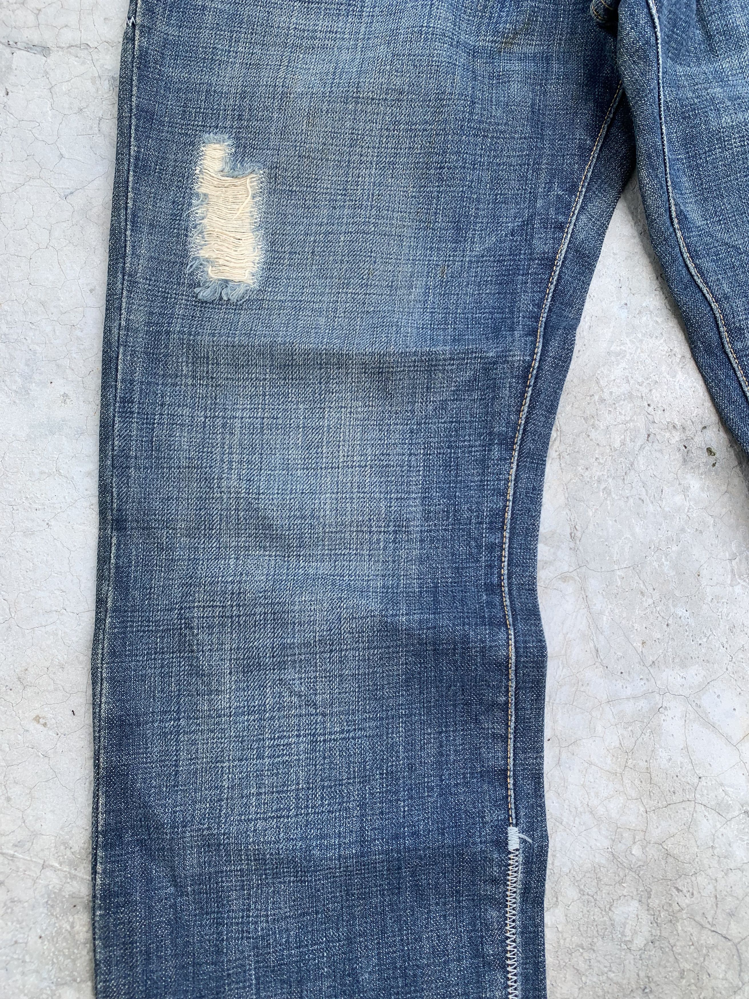 Japanese Brand Vintage Whereabouts Light Distressed Boro Denim Jeans Size US 30 / EU 46 - 8 Thumbnail