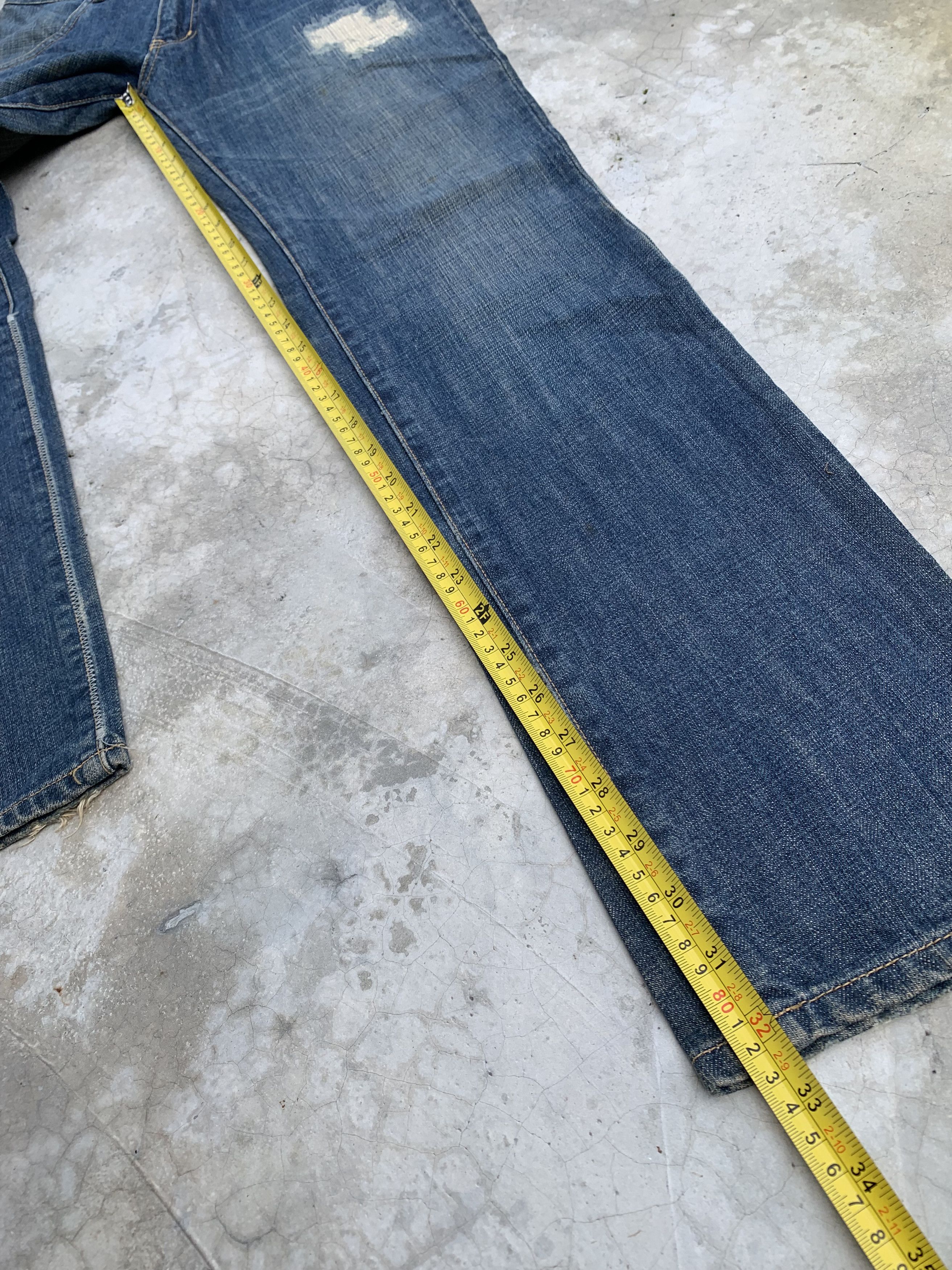Japanese Brand Vintage Whereabouts Light Distressed Boro Denim Jeans Size US 30 / EU 46 - 10 Thumbnail