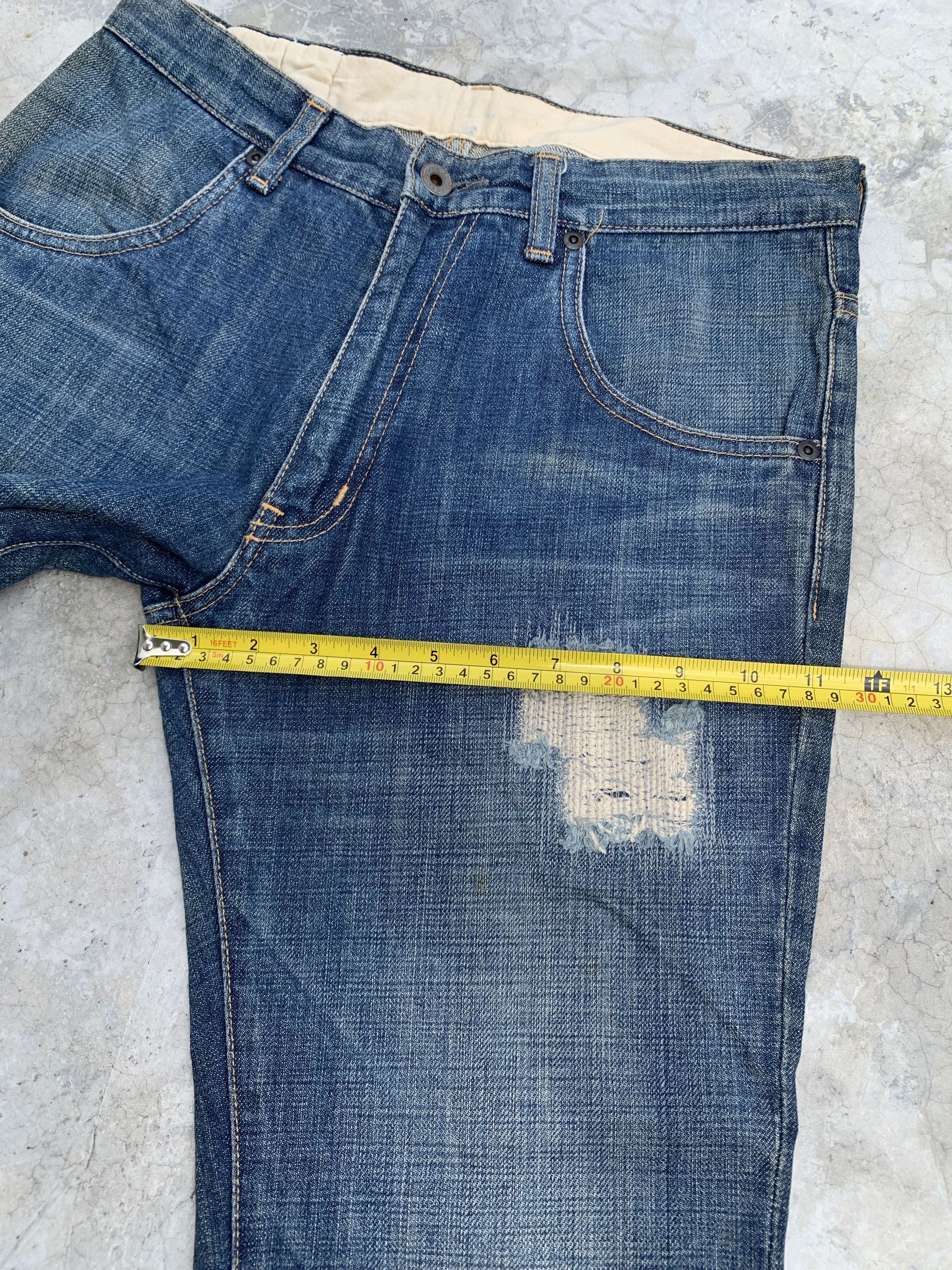 Japanese Brand Vintage Whereabouts Light Distressed Boro Denim Jeans Size US 30 / EU 46 - 12 Thumbnail