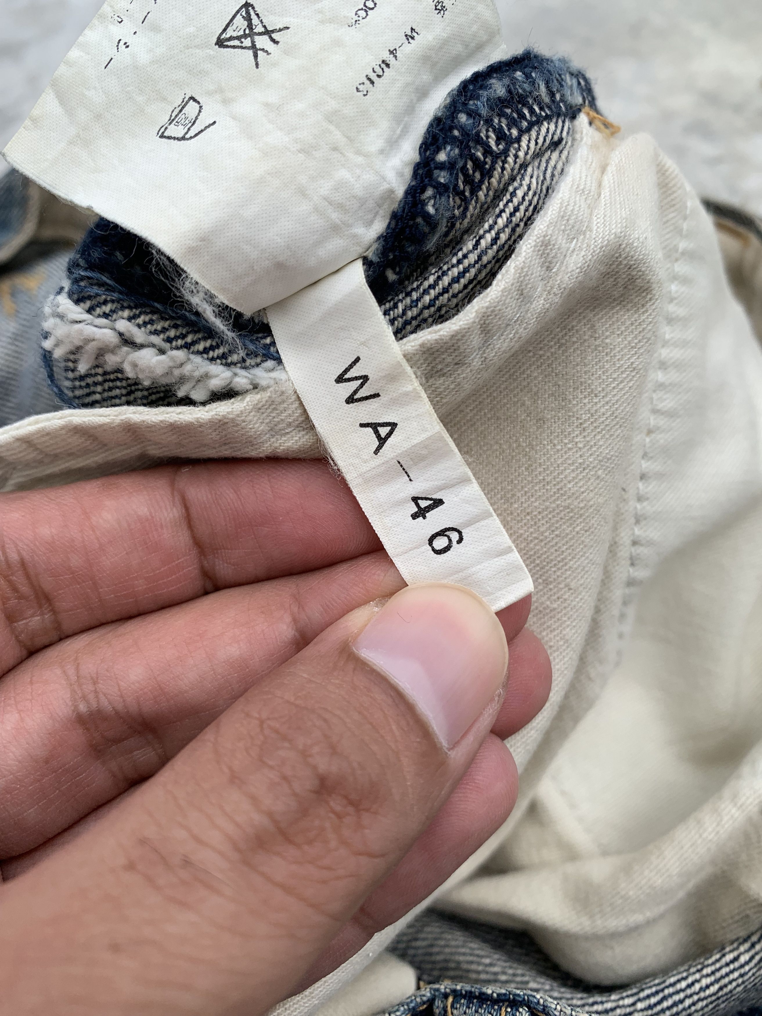 Japanese Brand Vintage Whereabouts Light Distressed Boro Denim Jeans Size US 30 / EU 46 - 17 Thumbnail