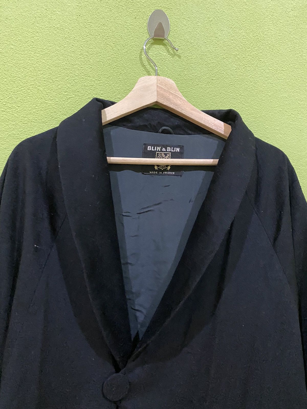 Designer BLIN & BLIN MADE IN FRANCE NIGHT JACKET KIMONO DESIGN Size US L / EU 52-54 / 3 - 2 Thumbnail