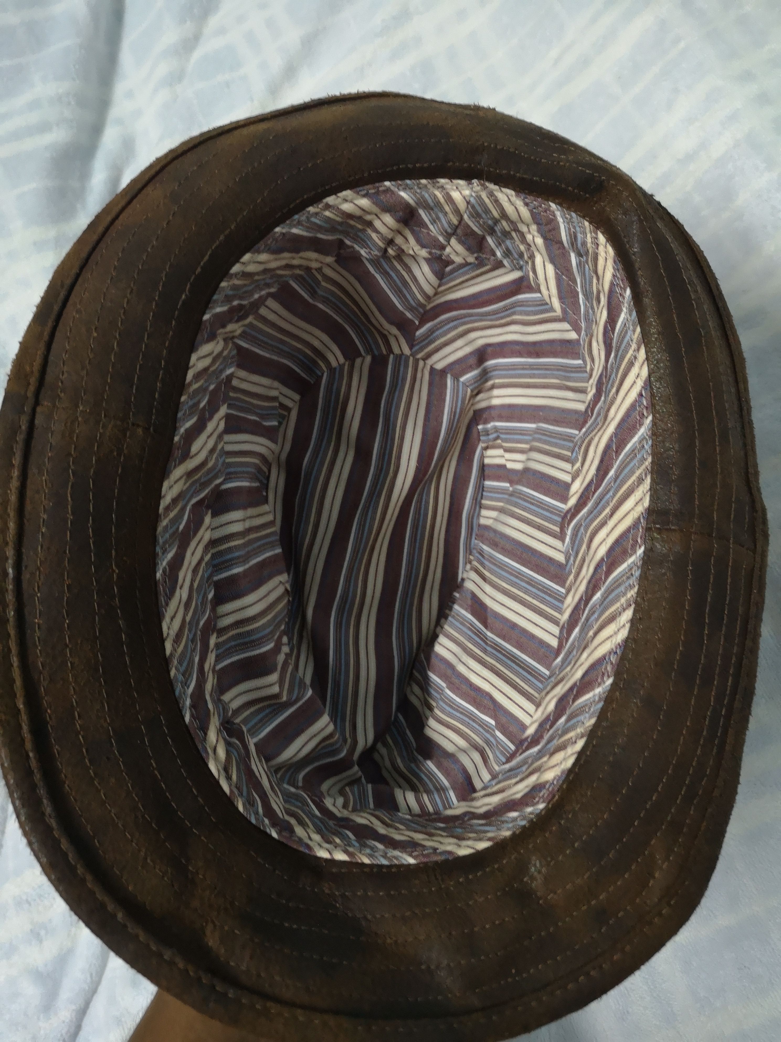 Japanese Brand × Leather × Vintage G520 VINTAGE DOWN UNDER LEATHER HAT Size ONE SIZE - 3 Thumbnail