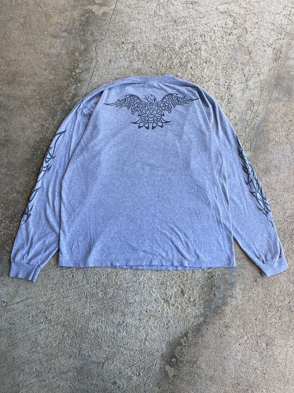 Japanese Brand × Vintage Vintage Y2K Tribal Eagle Nature Longsleeve Shirt Size US L / EU 52-54 / 3 - 1 Thumbnail