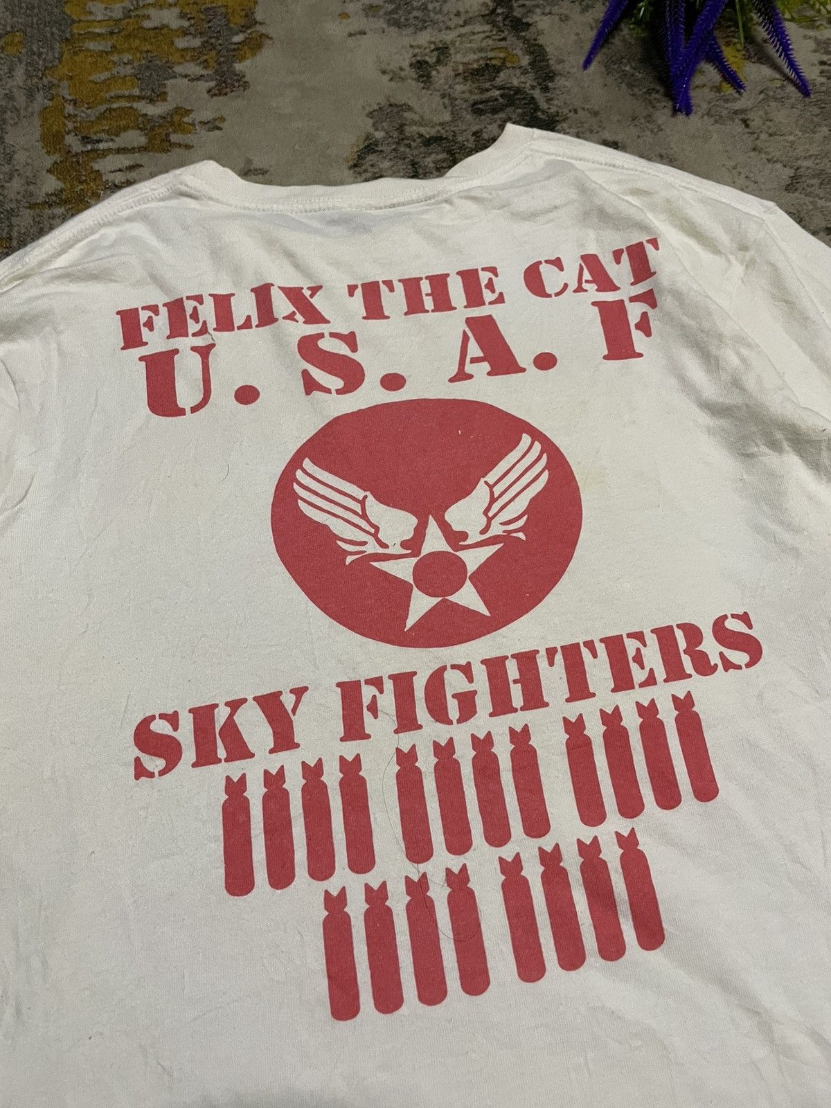 Cartoon Network Felix The Cat X usaf us air force big logo long sleeve tee Size US L / EU 52-54 / 3 - 10 Thumbnail