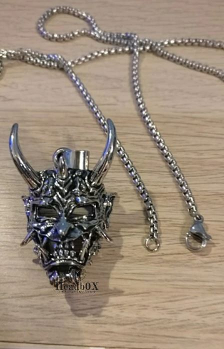 Handmade Ghost Skull Mask Pendant Chain Necklace Size ONE SIZE - 3 Thumbnail