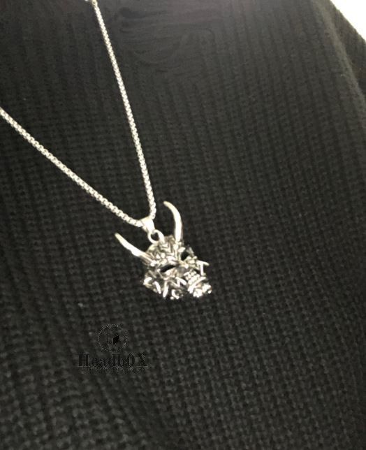 Handmade Ghost Skull Mask Pendant Chain Necklace Size ONE SIZE - 5 Thumbnail
