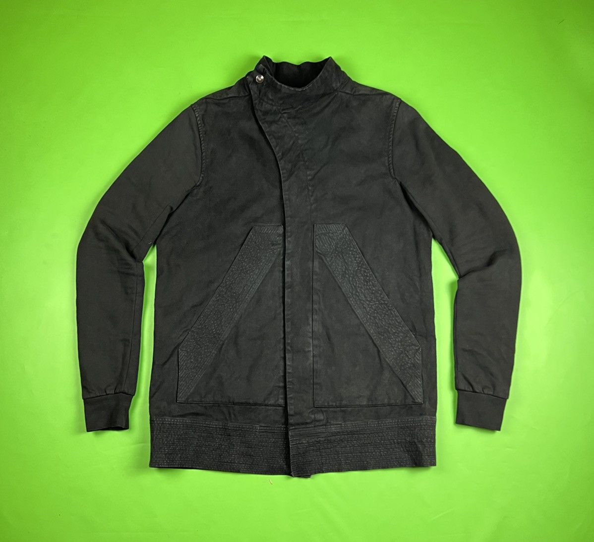 Rick Owens Rick Owens Drkshdw Asymmetric GarmentDyed High Neck Jacket