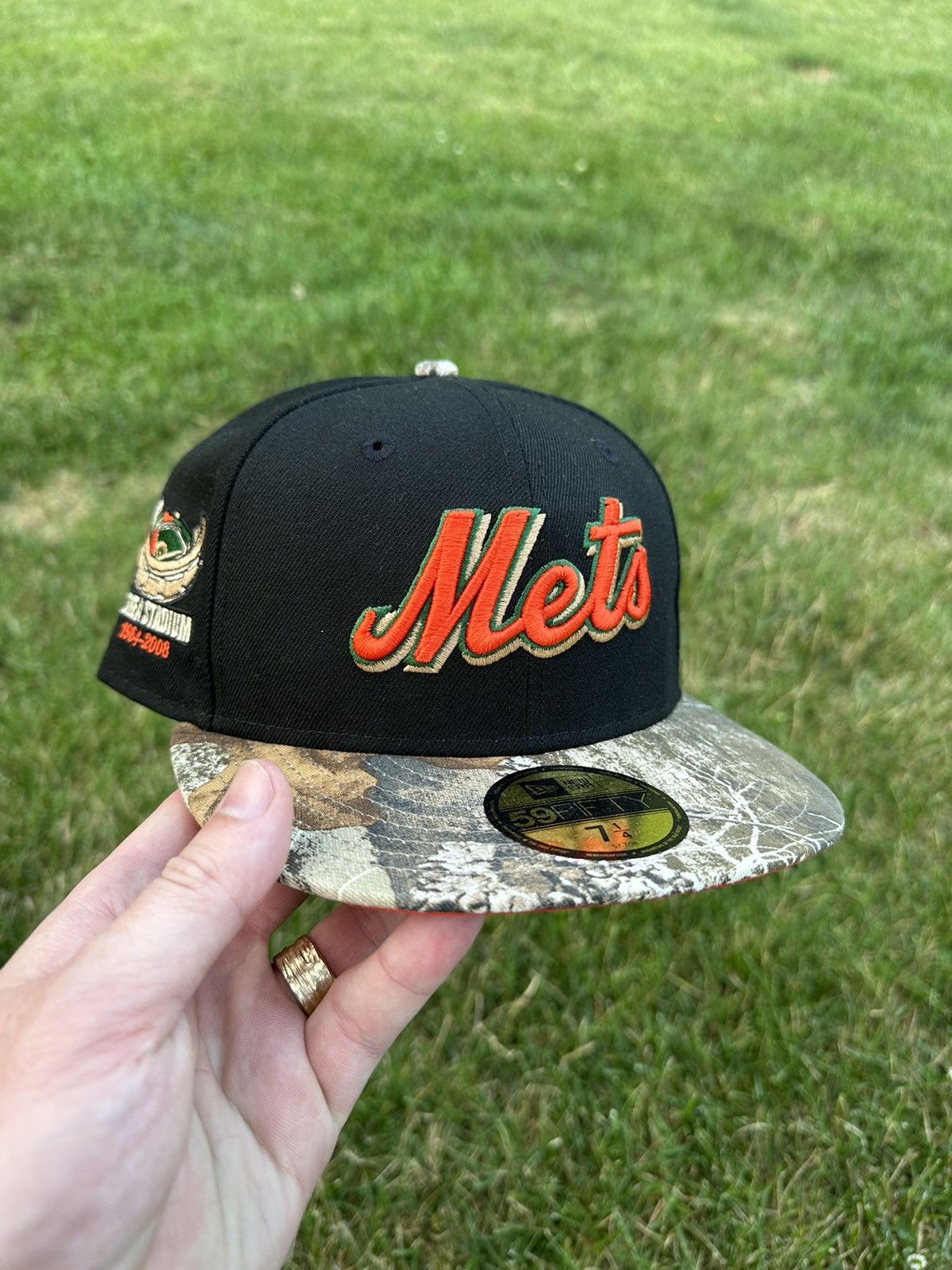 7 1/4 - BK New York Mets Real Tree Camo New Era Fitted Not Hatclub myfitteds