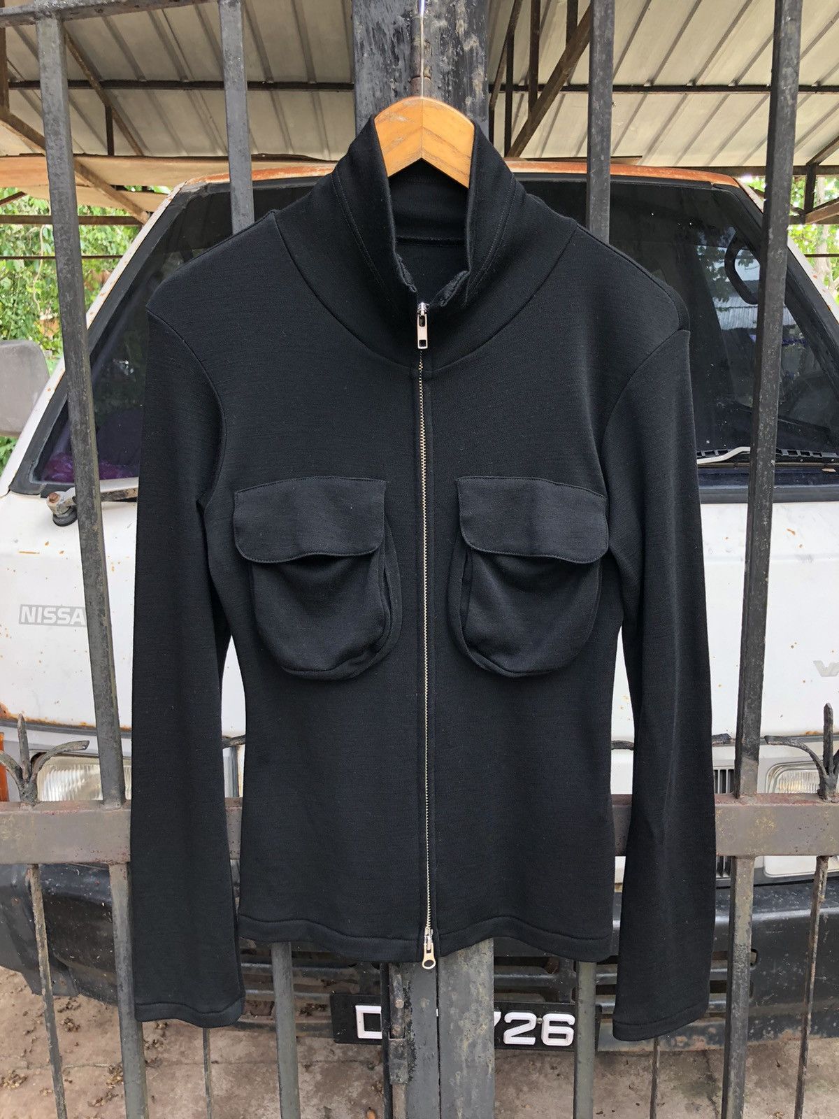 Yohji Yamamoto Black Turtle Neck Light Jacket