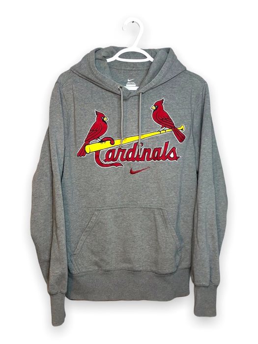 VTG St Louis Cardinals Nike Center Swoosh Hoodie Sweatshirt Size