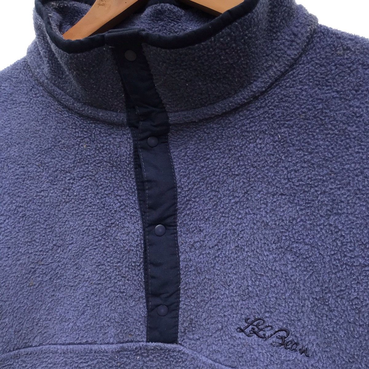 L.L. Bean × Vintage 90’s LL BEAN Fleece Half Snap Button Size US L / EU 52-54 / 3 - 4 Thumbnail