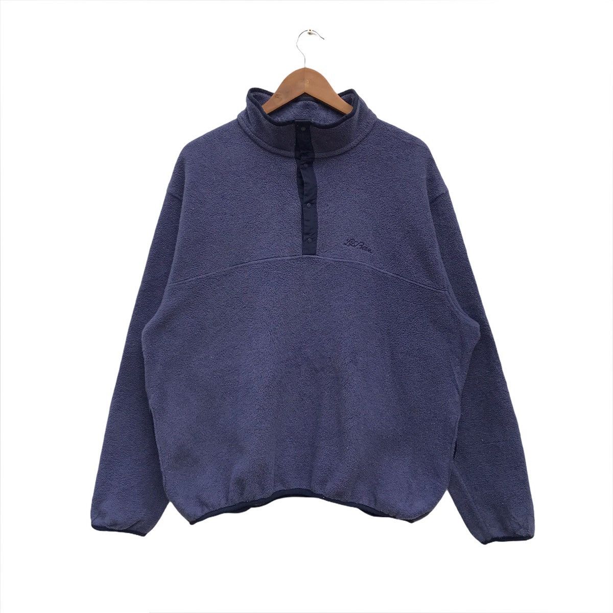 L.L. Bean × Vintage 90’s LL BEAN Fleece Half Snap Button Size US L / EU 52-54 / 3 - 1 Thumbnail