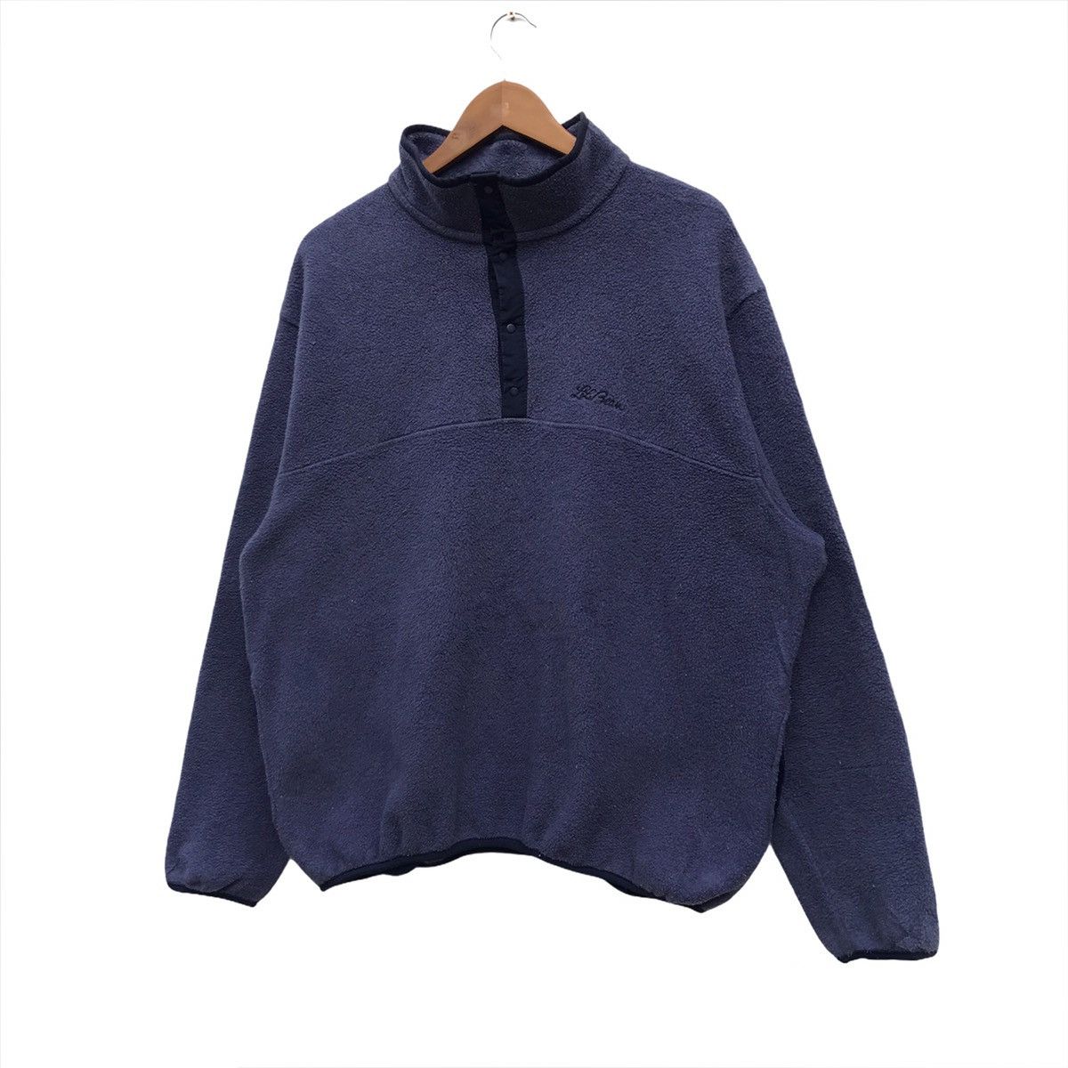 L.L. Bean × Vintage 90’s LL BEAN Fleece Half Snap Button Size US L / EU 52-54 / 3 - 2 Thumbnail