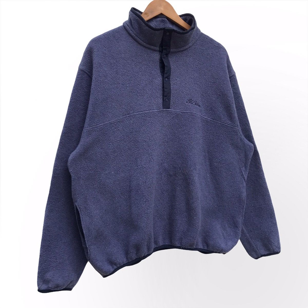L.L. Bean × Vintage 90’s LL BEAN Fleece Half Snap Button Size US L / EU 52-54 / 3 - 3 Thumbnail
