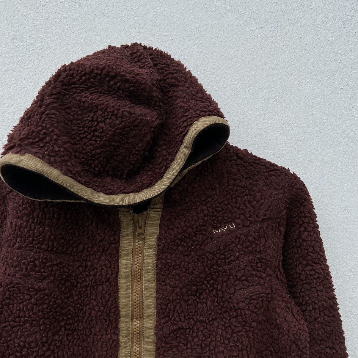 Japanese Brand FLEECE SHERPA HOODIE JACKET KAVU Size US XS / EU 42 / 0 - 3 Thumbnail