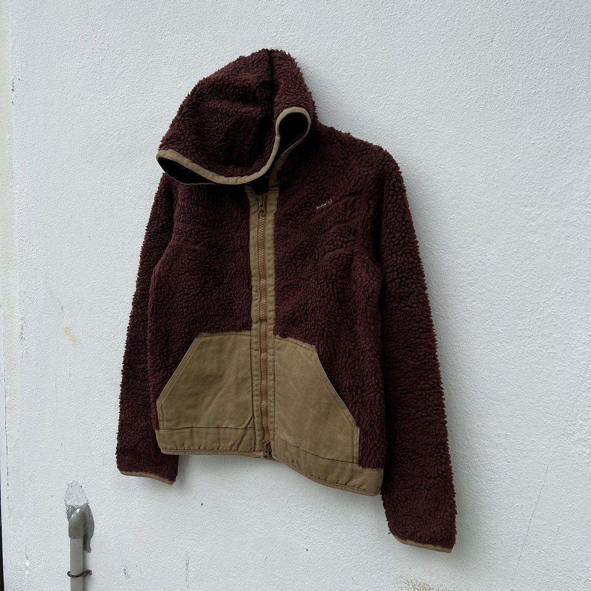 Japanese Brand FLEECE SHERPA HOODIE JACKET KAVU Size US XS / EU 42 / 0 - 2 Thumbnail