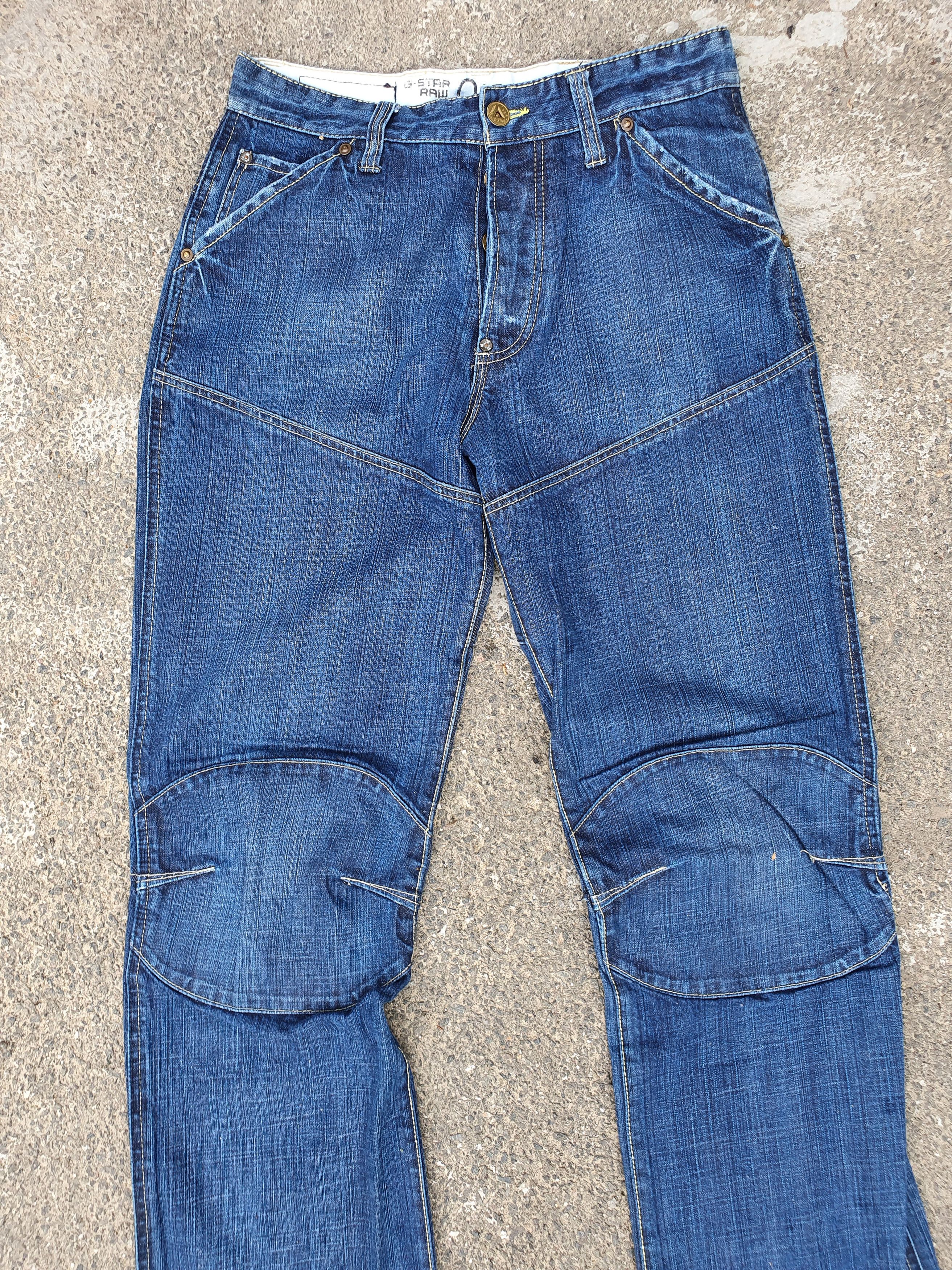 G-Star × Vintage 90s GSTAR Elwood Heritage Loose Rare Biker Knees Jeans Size US 32 / EU 48 - 2 Thumbnail