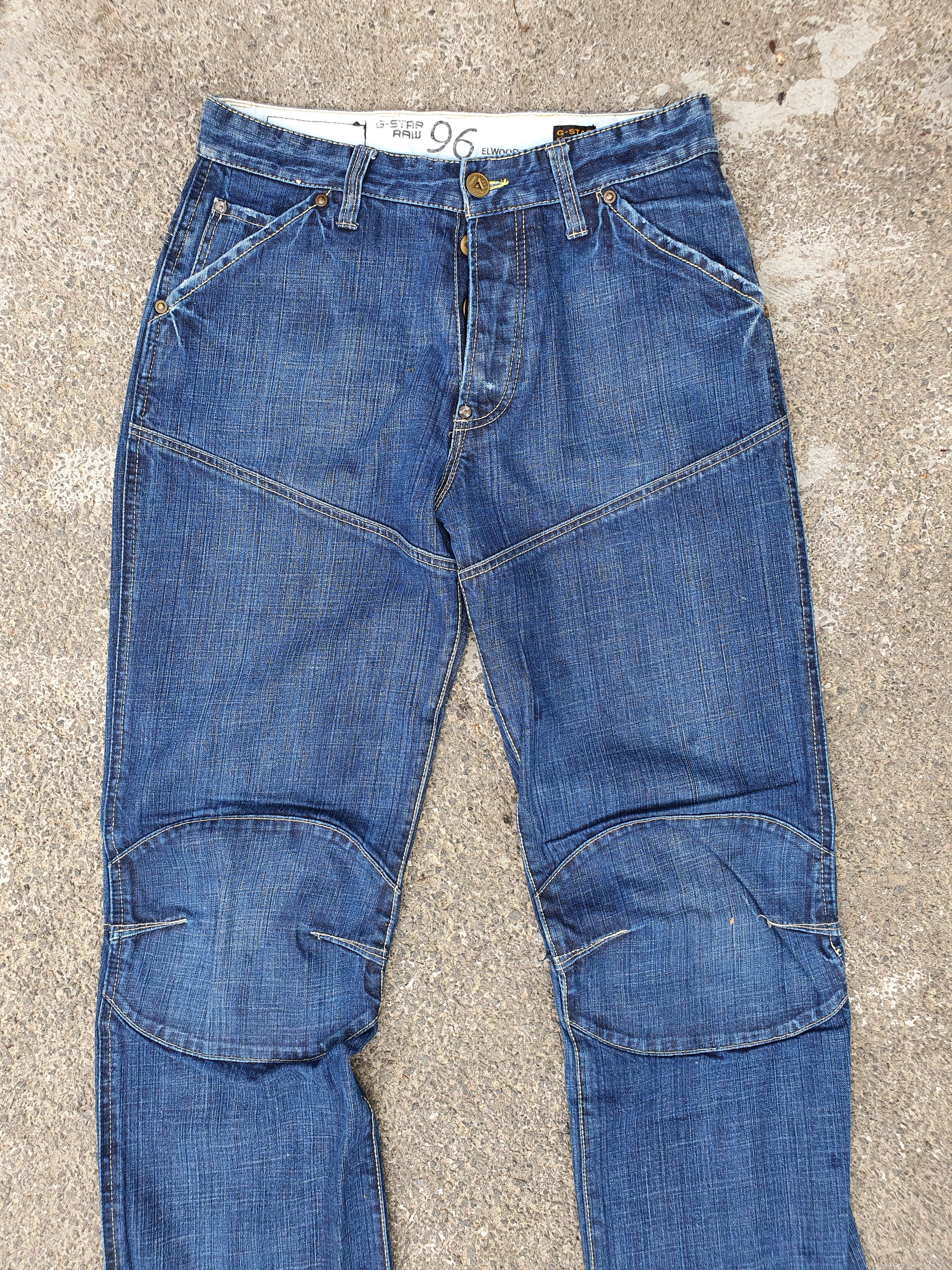 G-Star × Vintage 90s GSTAR Elwood Heritage Loose Rare Biker Knees Jeans Size US 32 / EU 48 - 12 Thumbnail